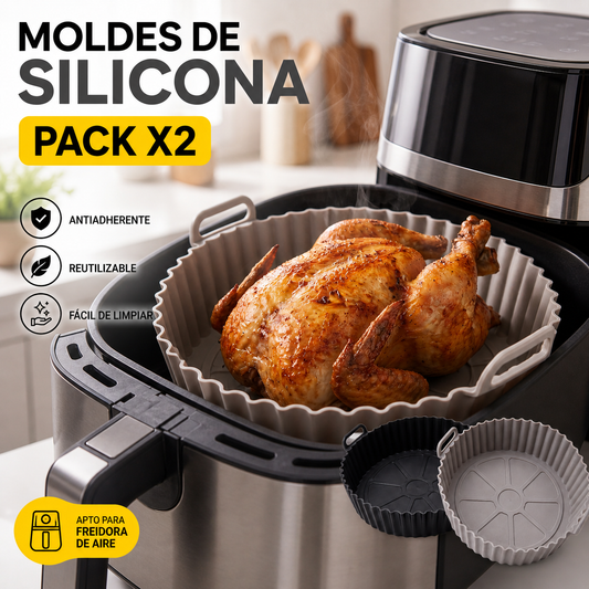 Moldes de Silicona Reutilizables para Air Fryer | Pack x2