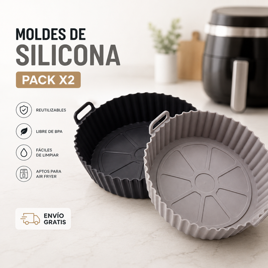 Moldes de Silicona Reutilizables para Air Fryer | Pack x2